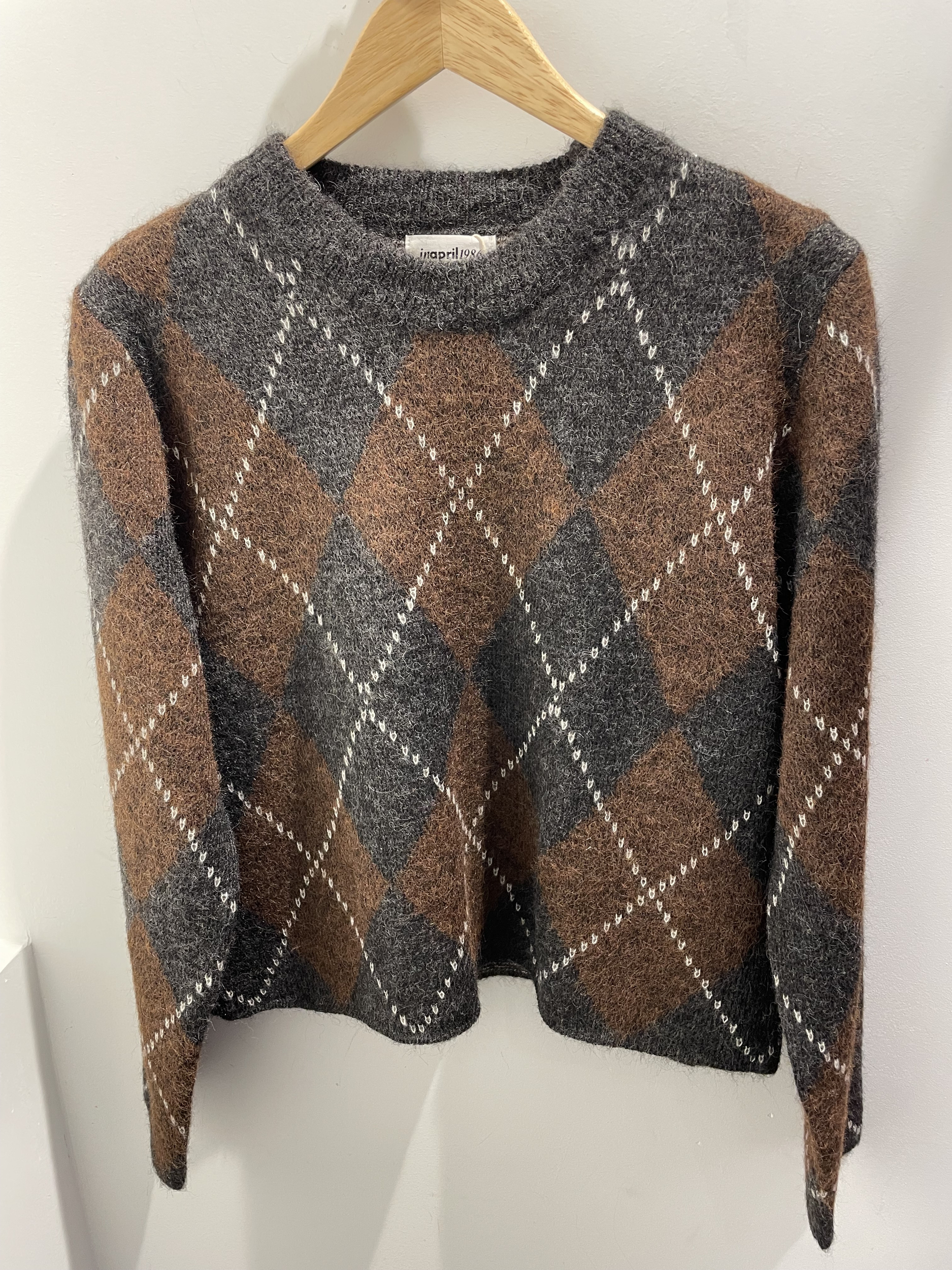 PULL JACQUARD MARRON