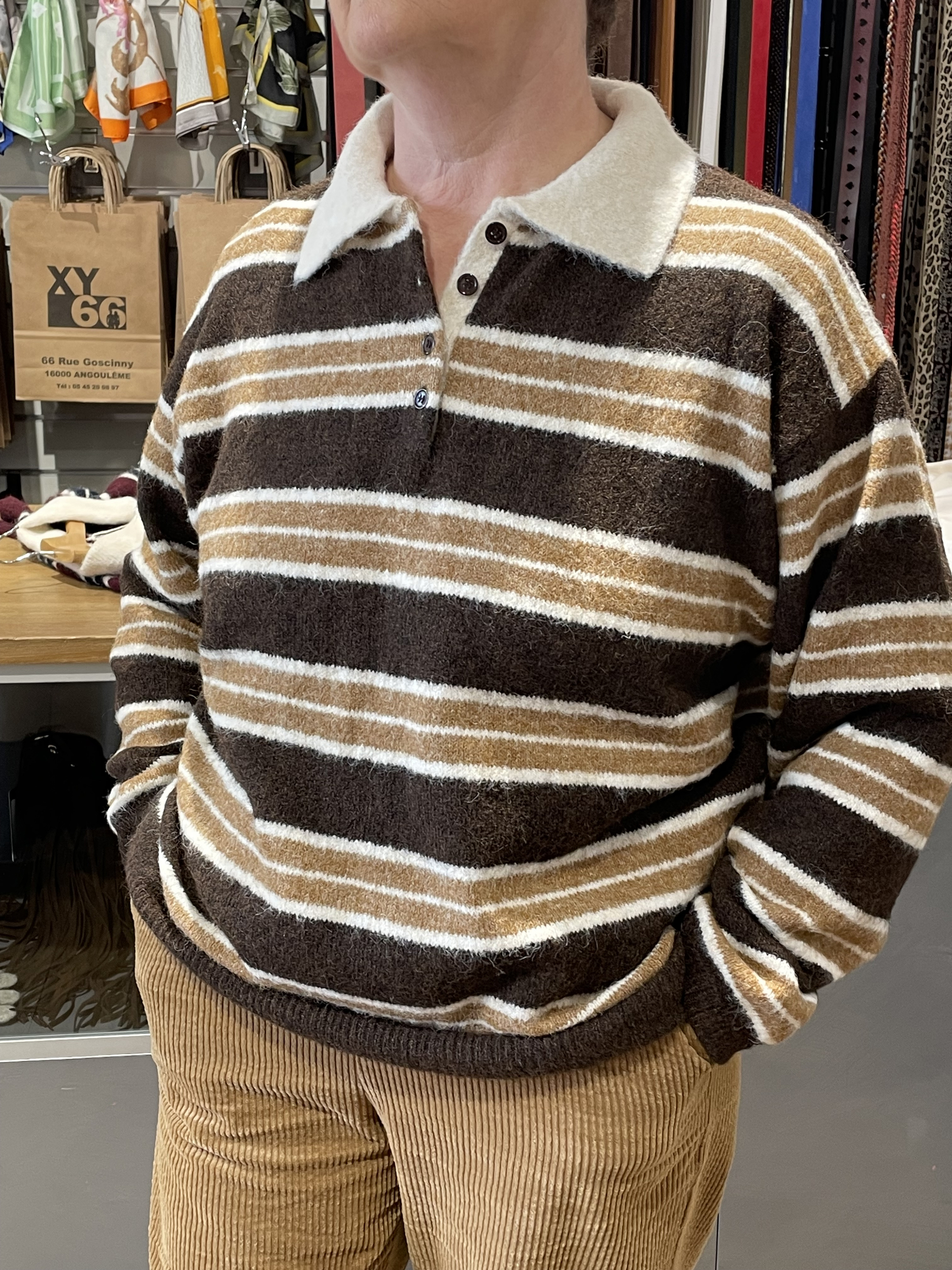 PULL COL POLO CAMEL 2