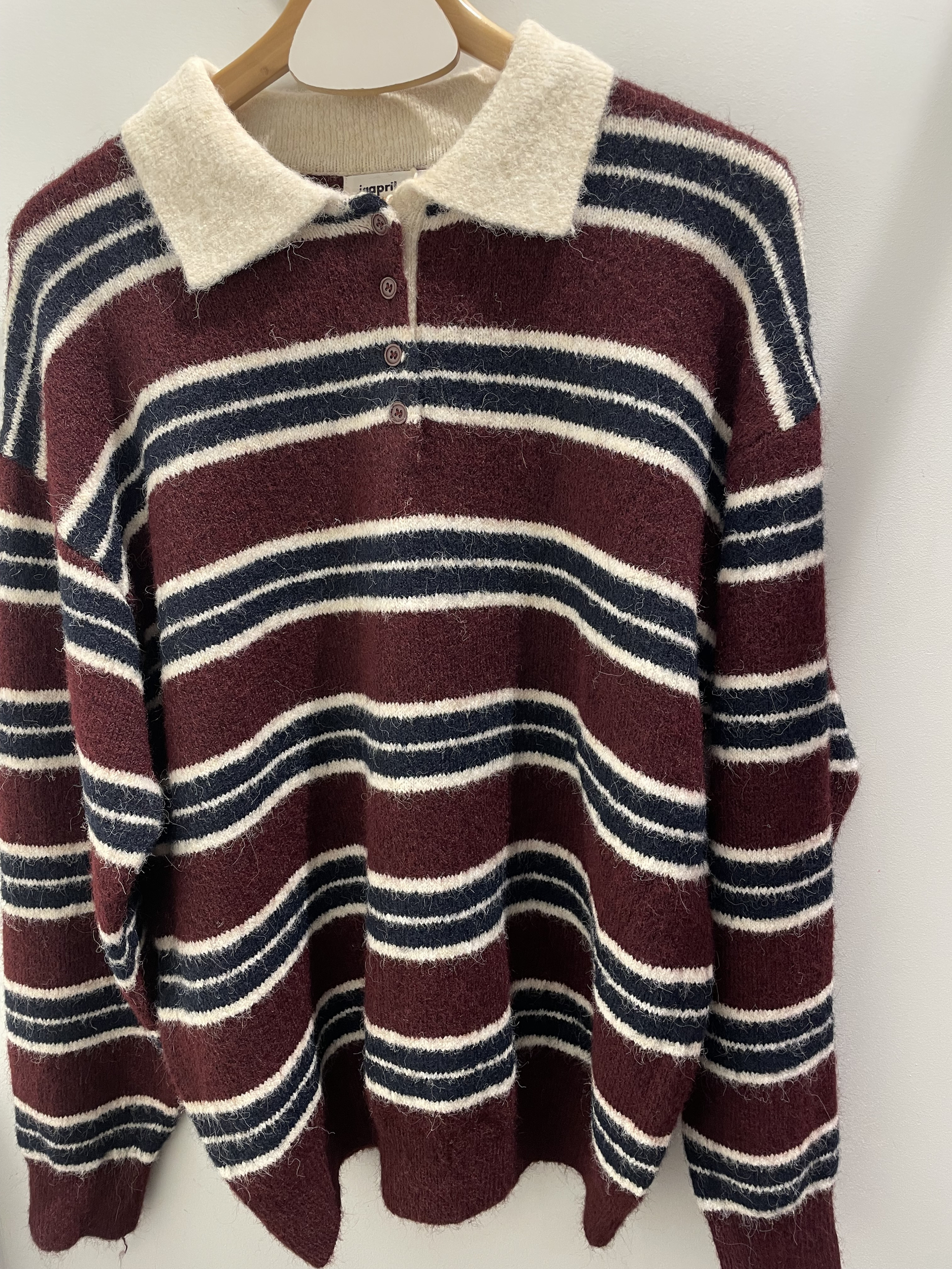 PULL RAYE BORDEAUX 2