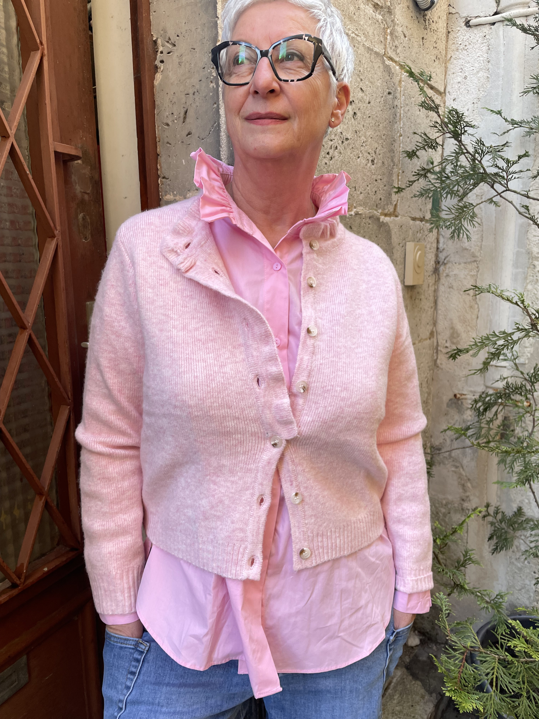 GILET ROSE 3