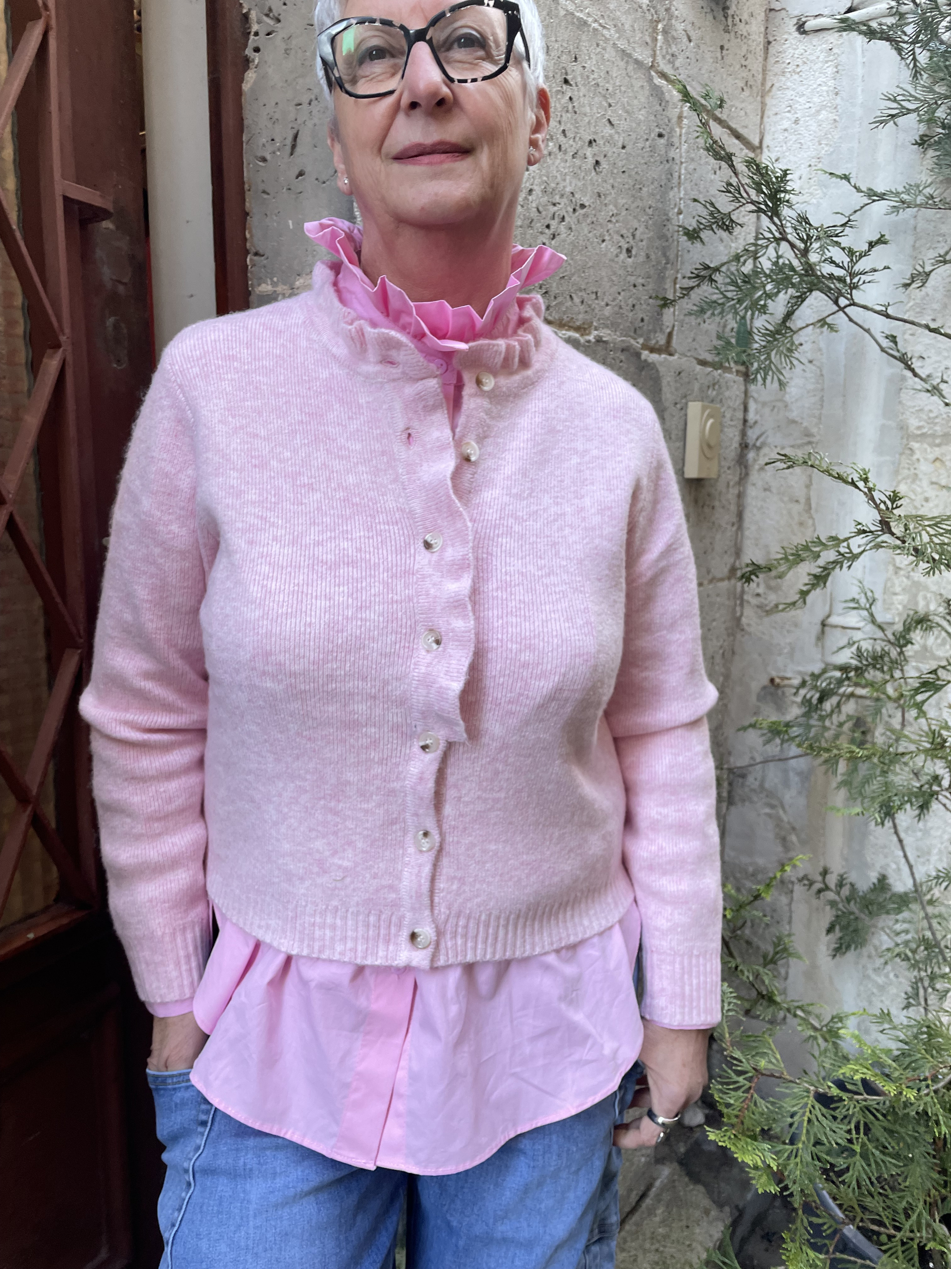 GILET ROSE 4