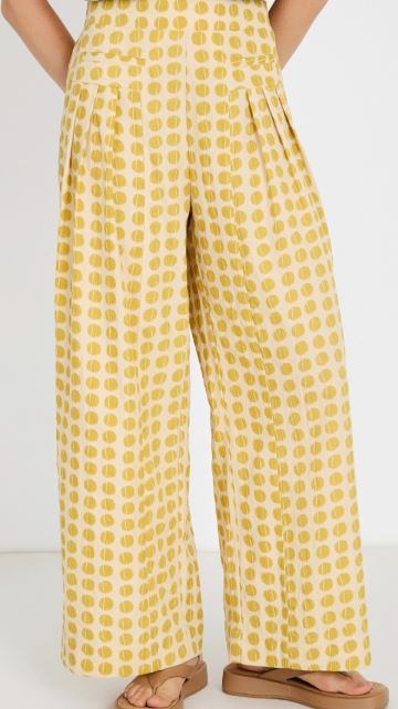 PANTALON POIS JAUNES