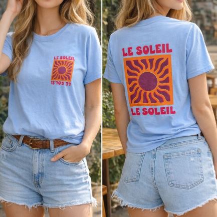 TEE SHIRT LE SOLEIL BLEU 2