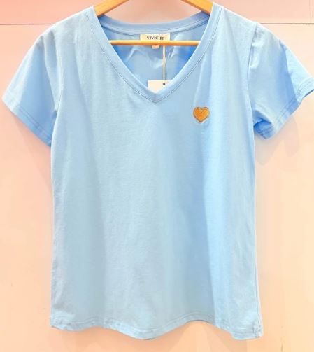 TEE SHIRT BLEU CIEL