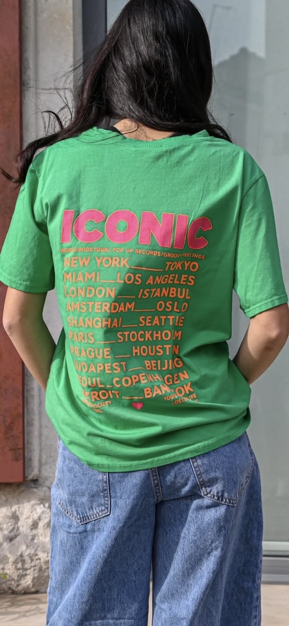 tee shirt iconic vert