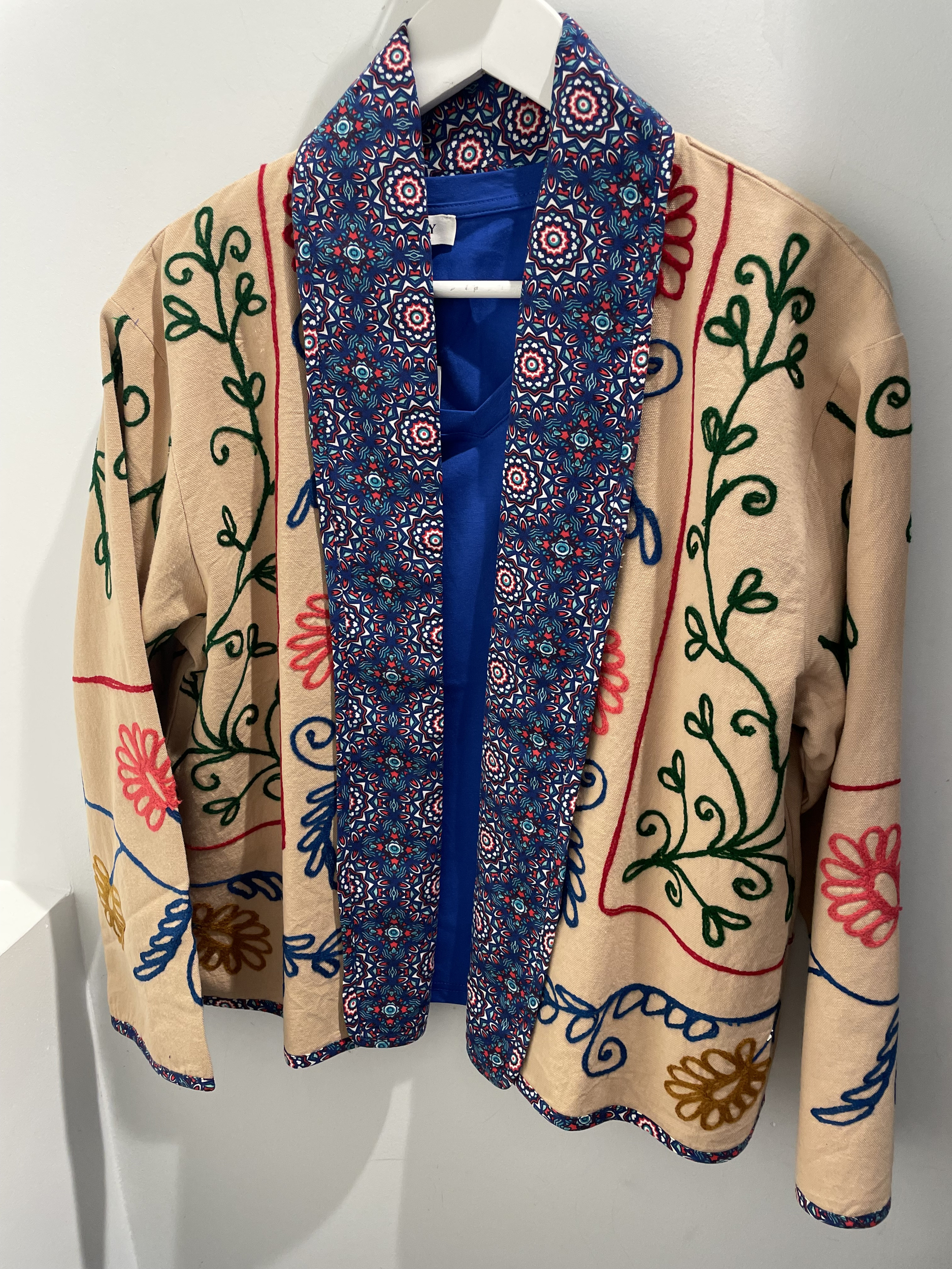 VESTE BRODEE BEIGE 2