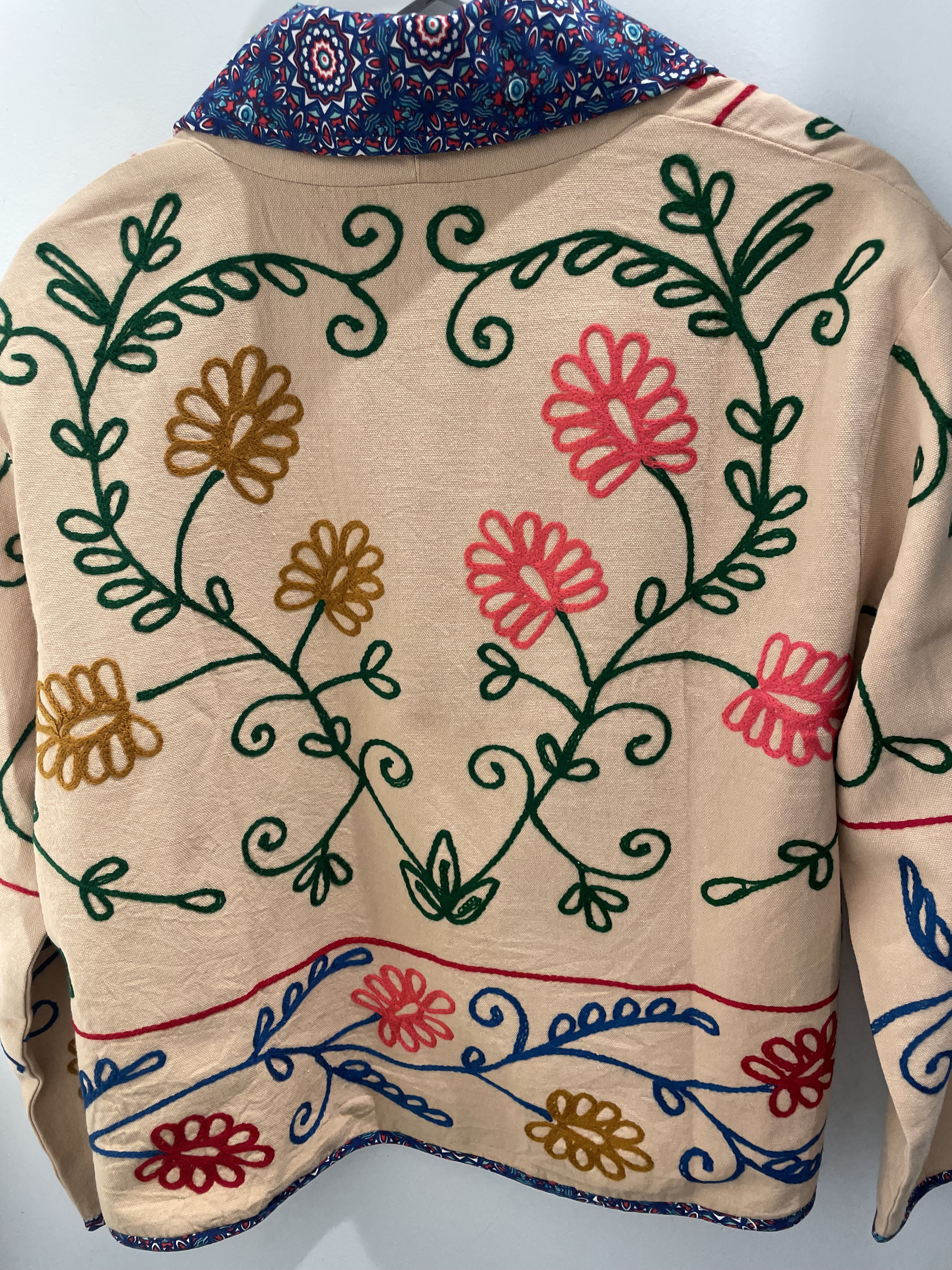 VESTE BRODEE BEIGE 1