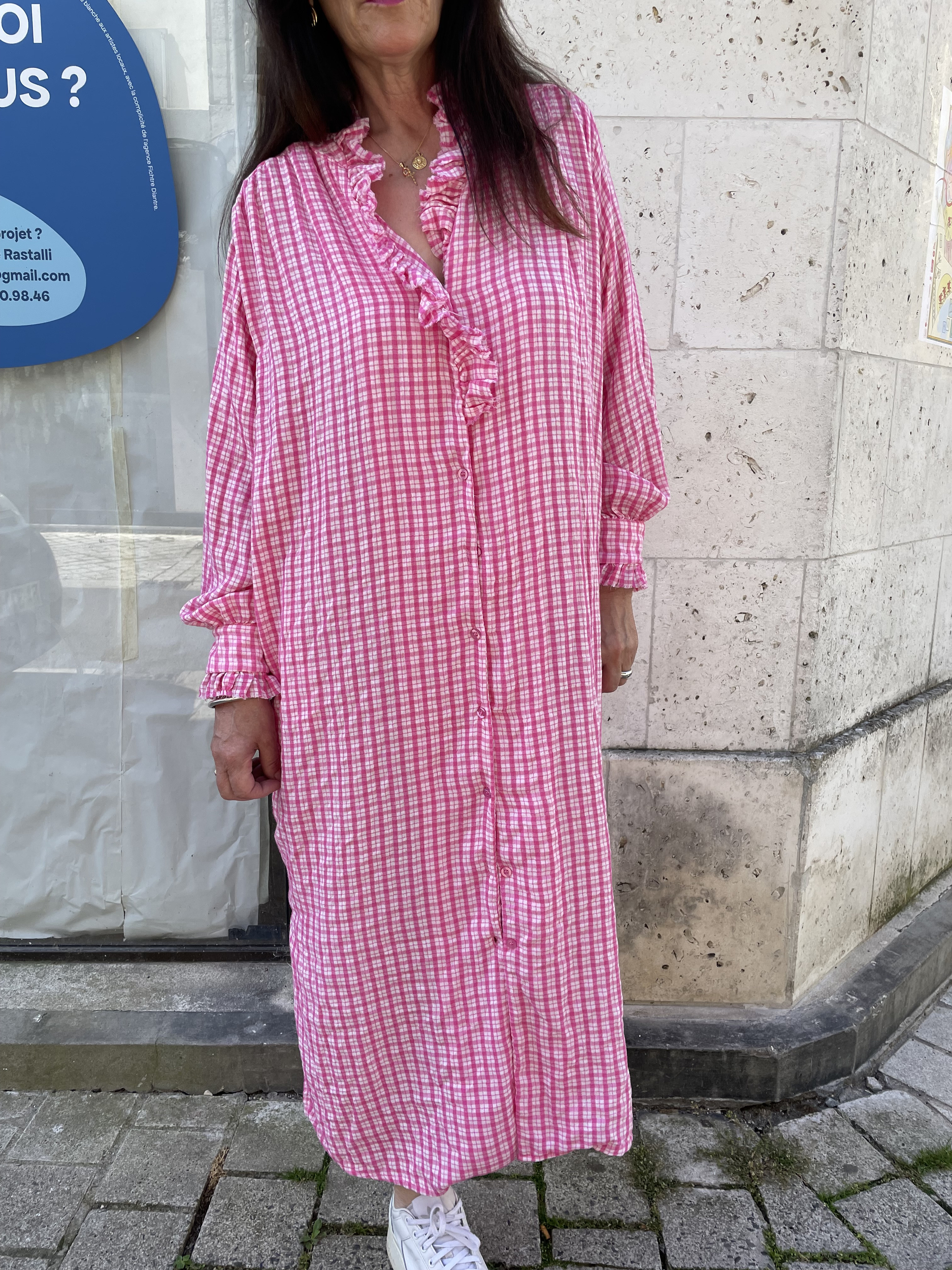 ROBE CARREAUX ROSES 2
