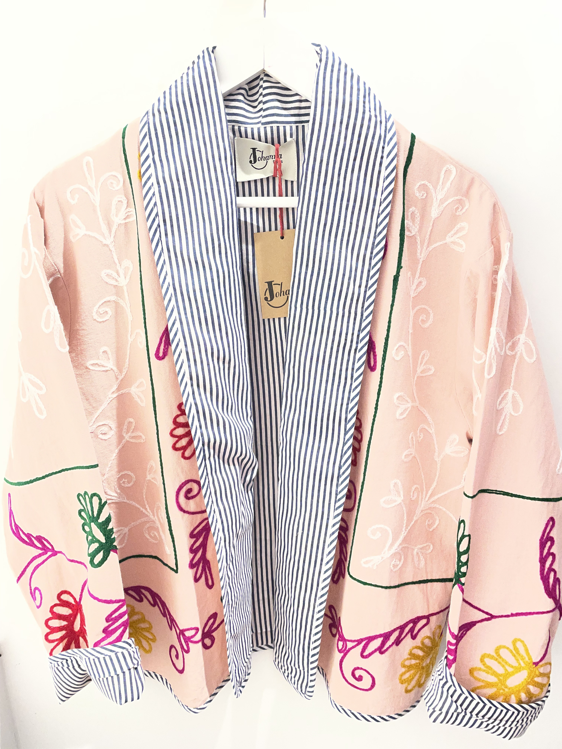 VESTE ROSE BRODEE 1