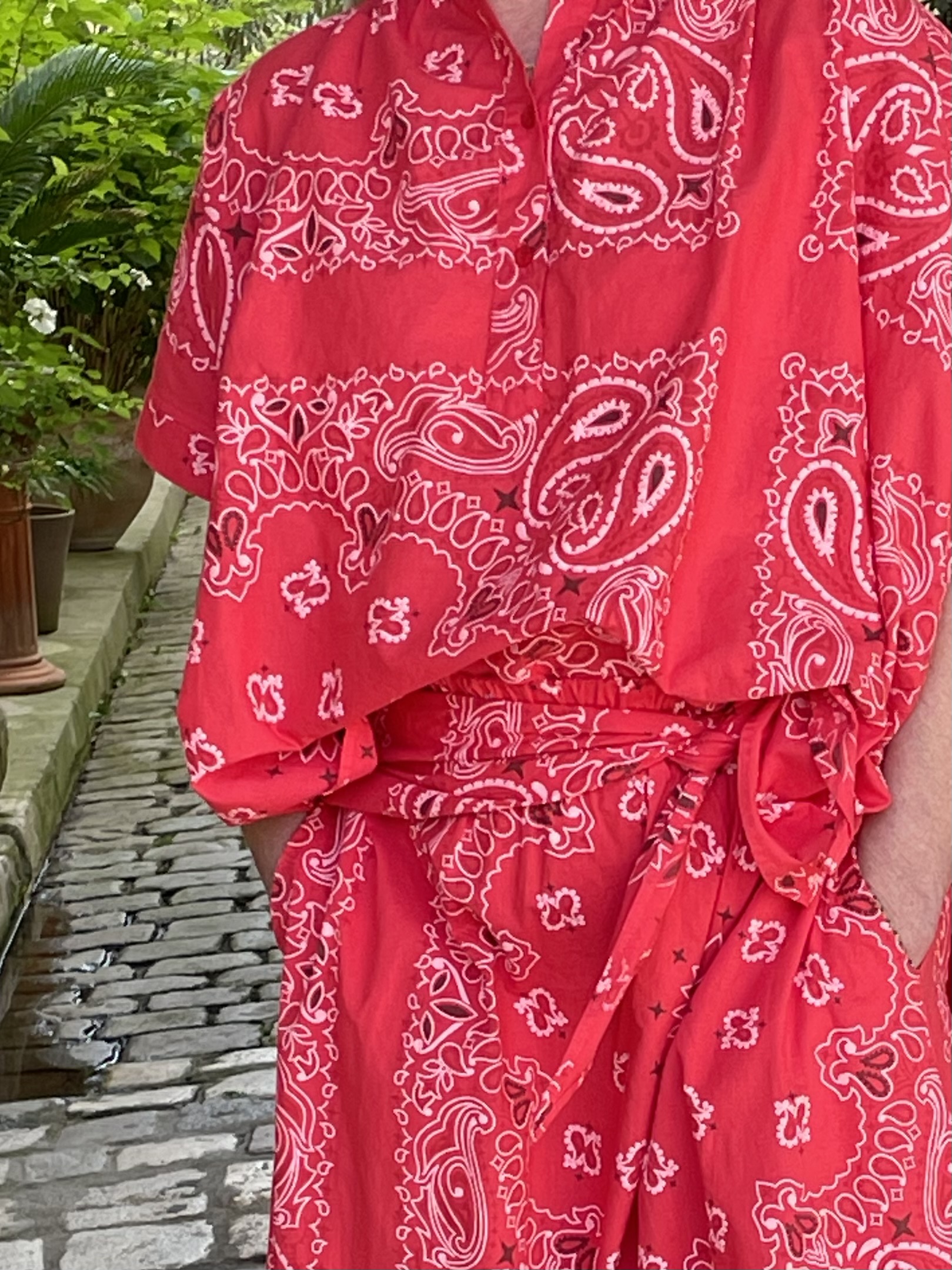 CHEMISE BANDANA ROUGE
