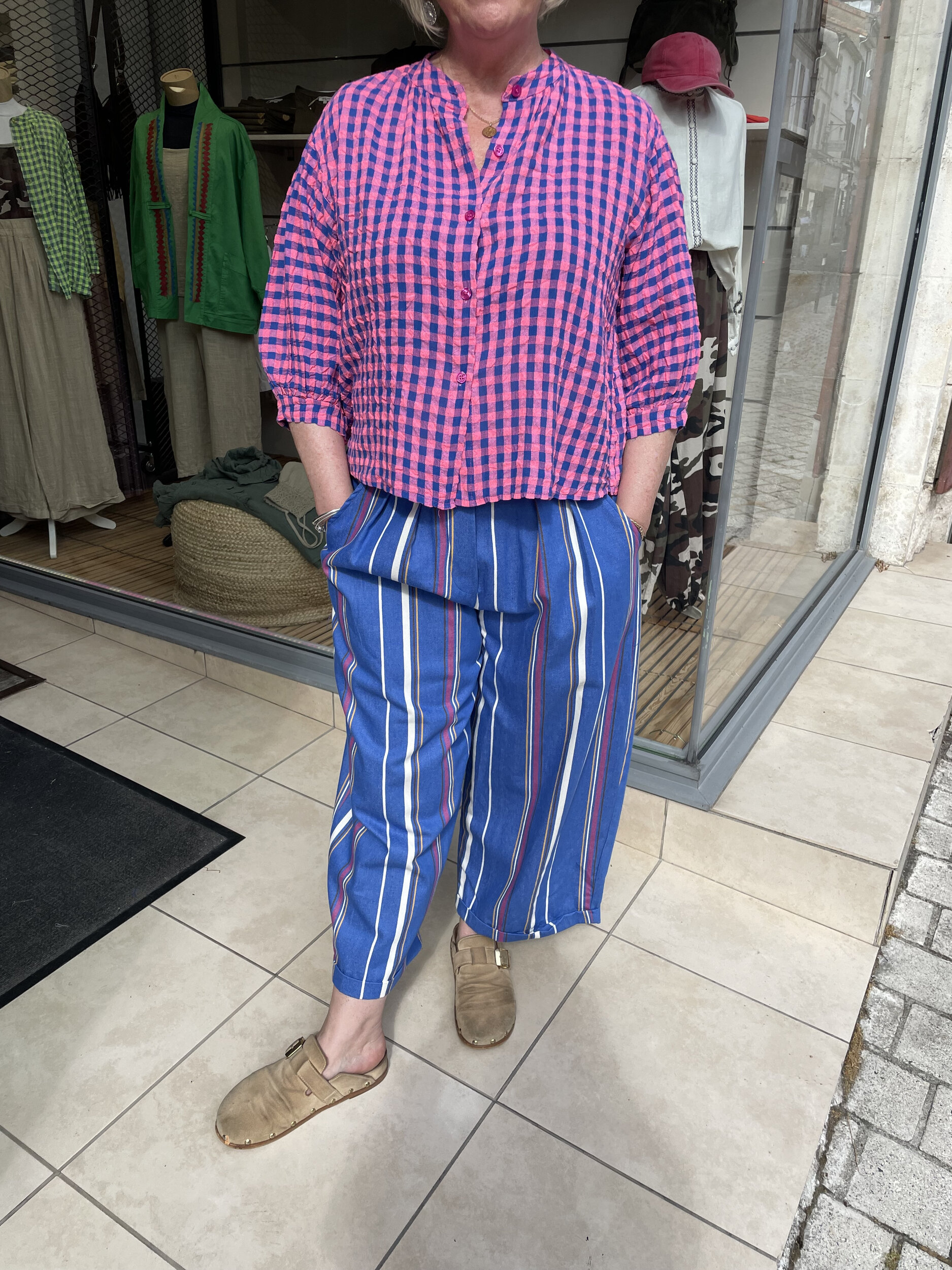 pantalon raye bleu johanna 1