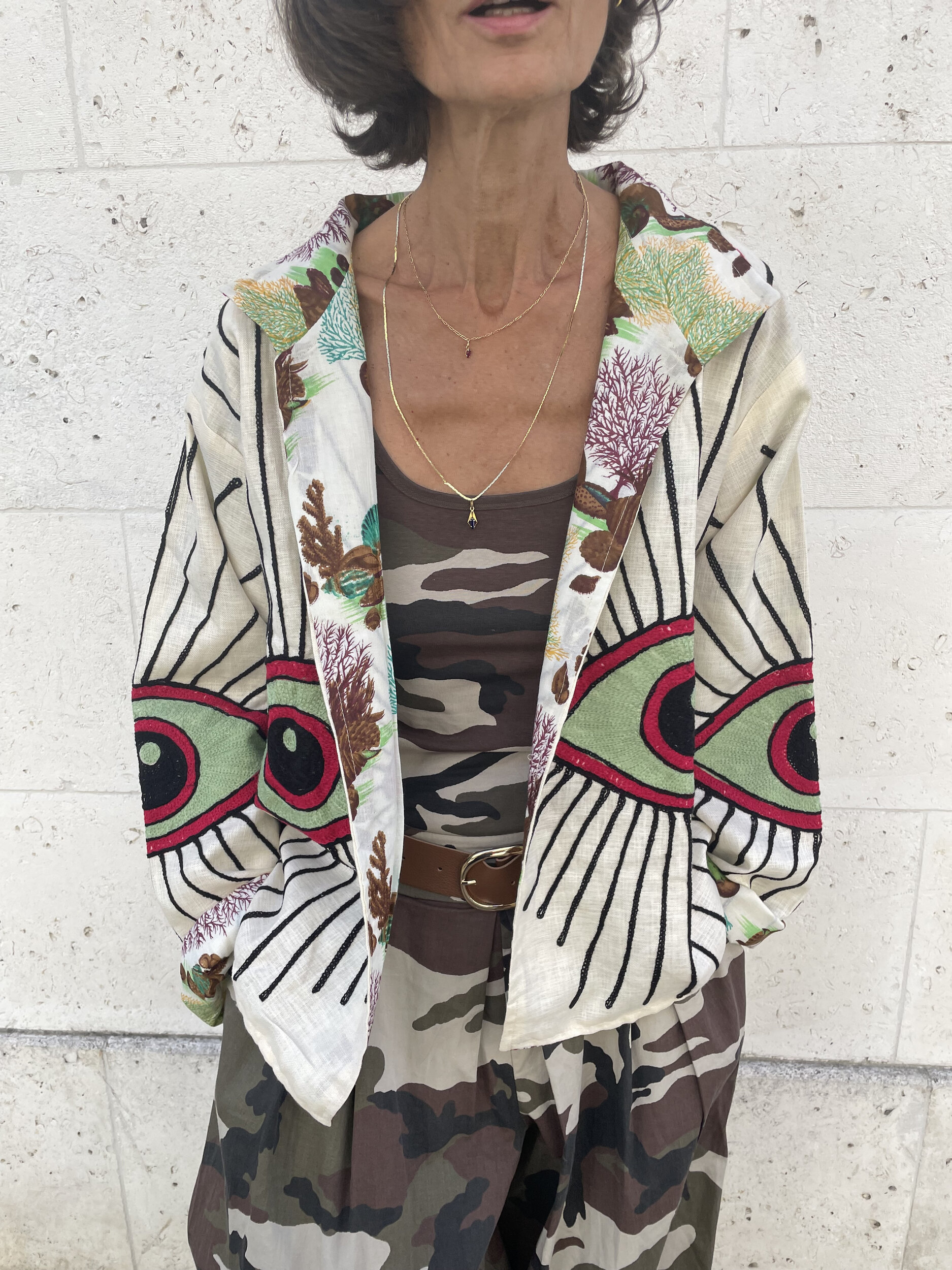 VESTE BRODEE VERTE 2
