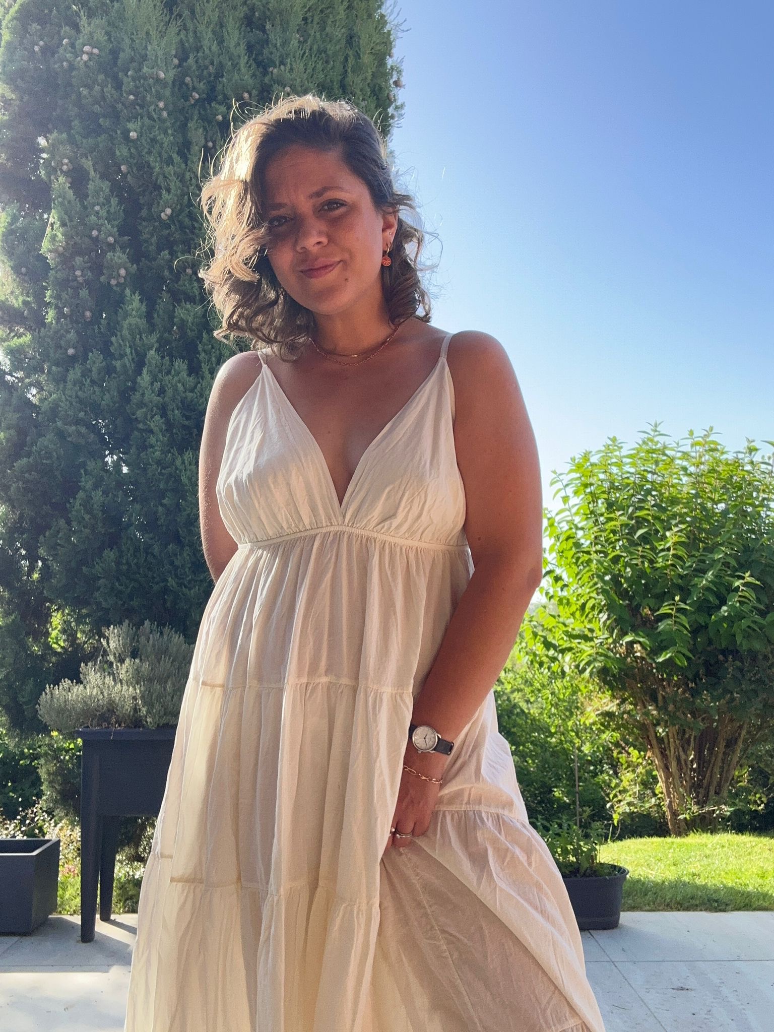 robe longue ecrue 1
