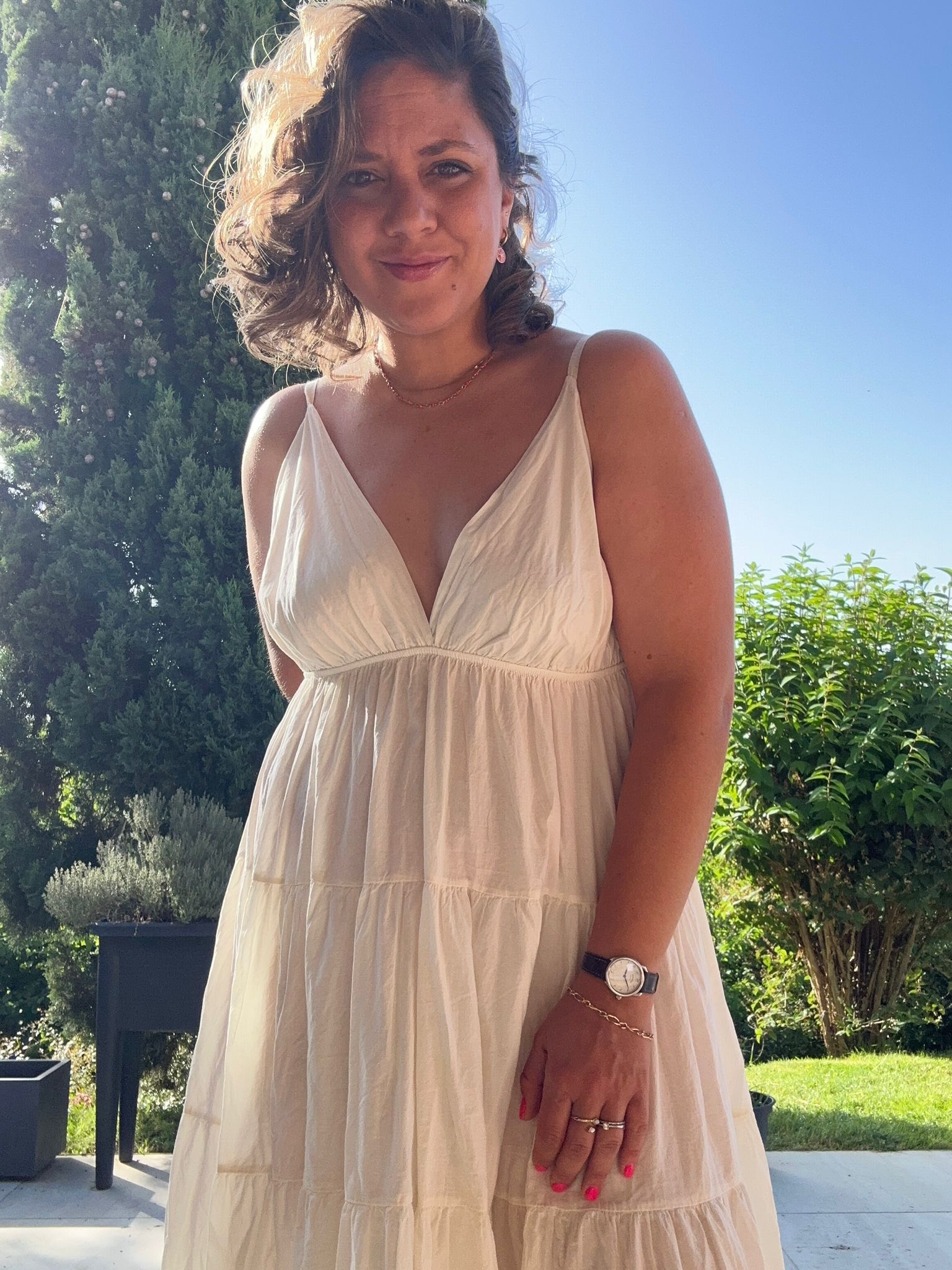 robe longue ecrue