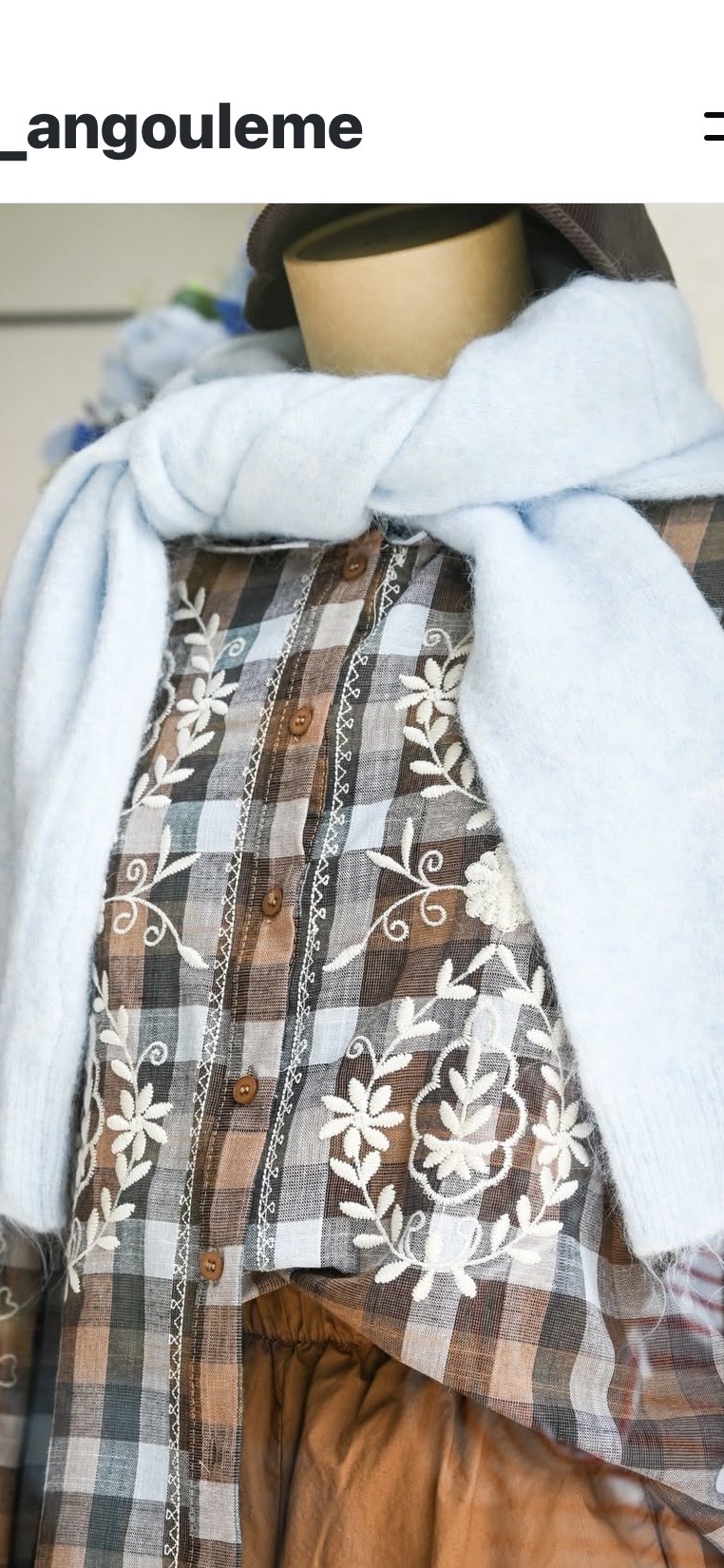 CHEMISE A CARREAUX BLEU ET MARRON 3