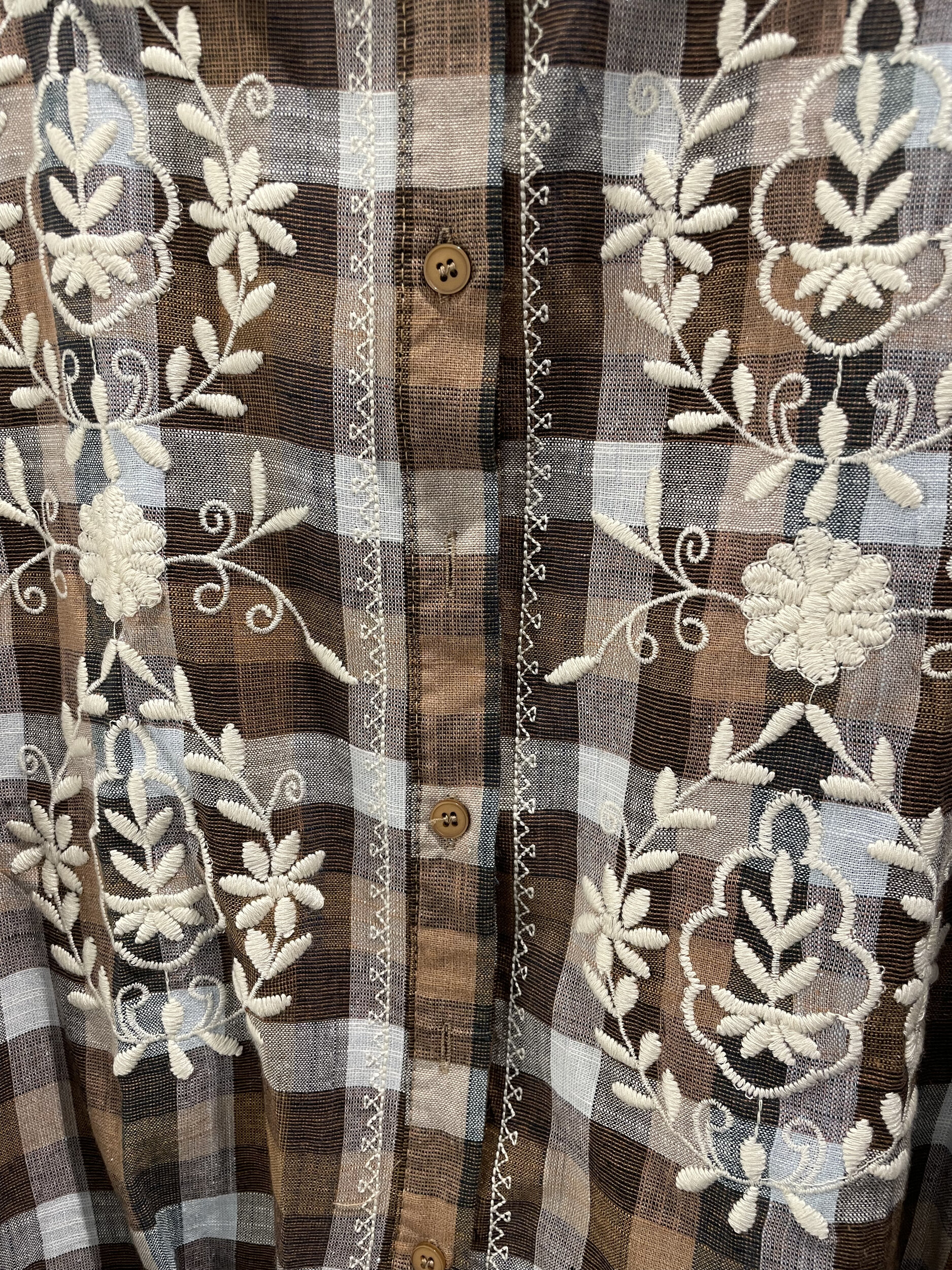 CHEMISE A CARREAUX BLEU ET MARRON 2