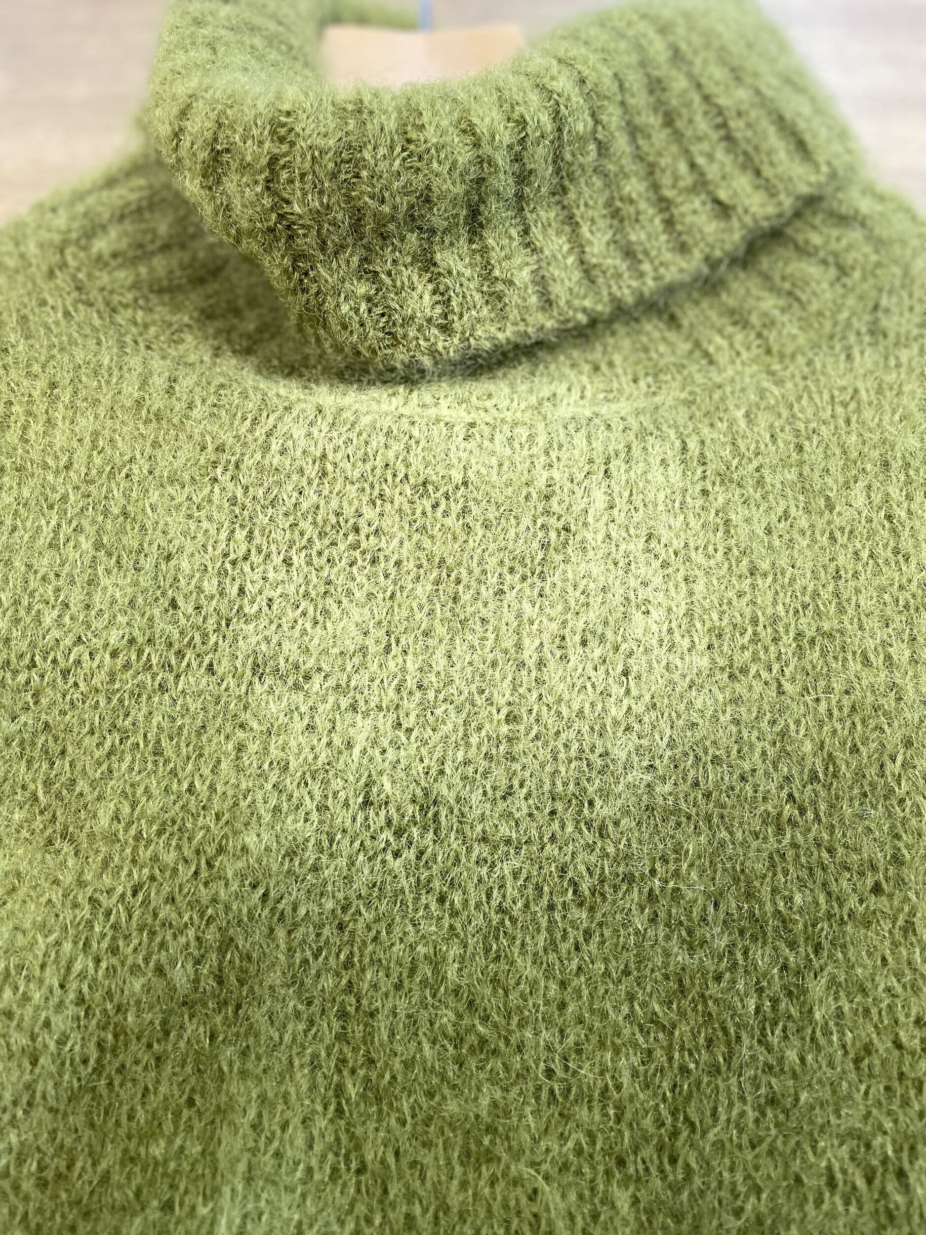 PULL COL ROULE OLIVE