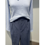 PANTALON VELOURS BLEU 2
