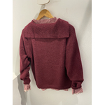 GILET COL MARIN BORDEAUX