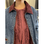 BLOUSON EN JEAN 2 BORDEAUX