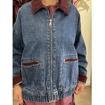 BLOUSON EN JEAN BORDEAUX 3