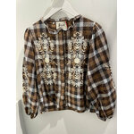 CHEMISE A CARREAUX BLEU ET MARRON