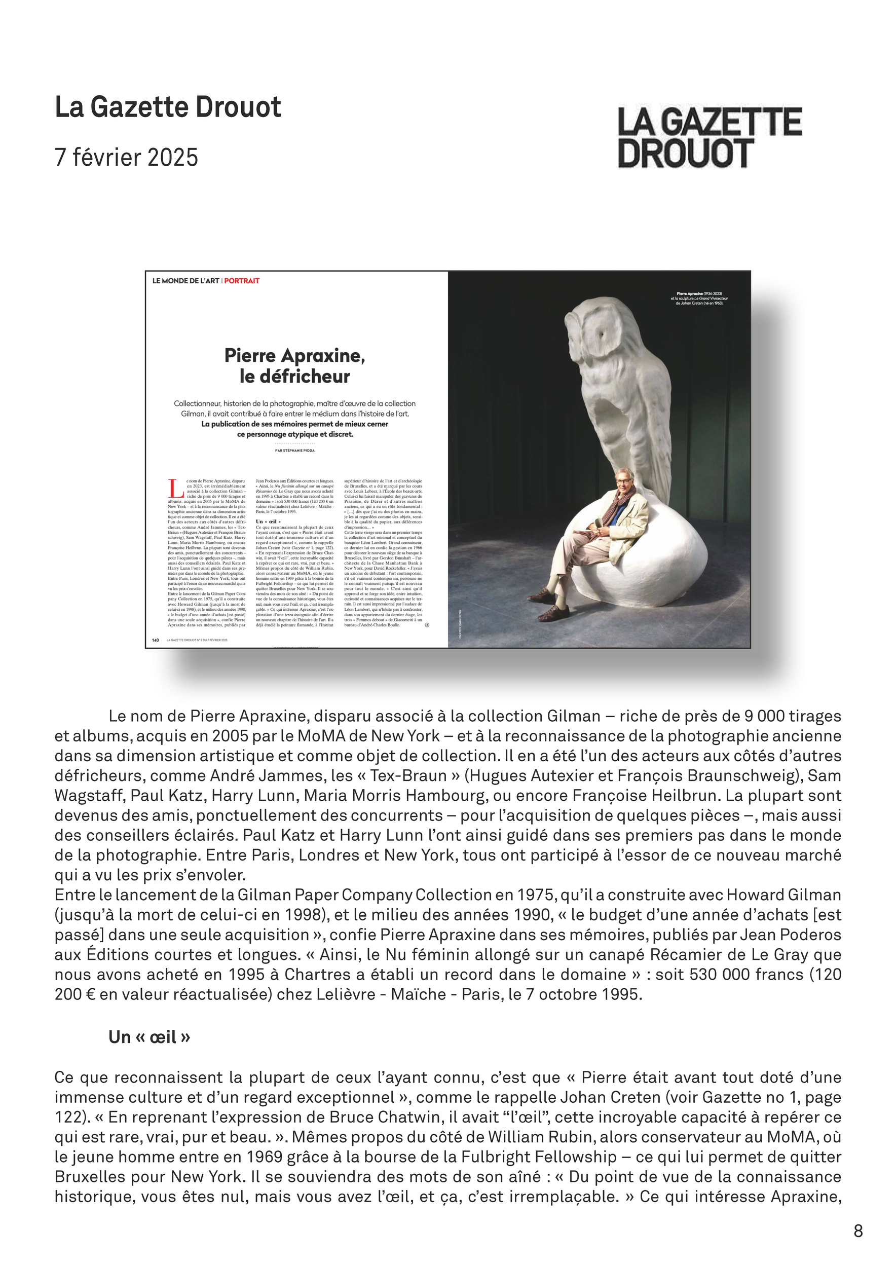 Revue de presse jpeg LImage à venir - La gazette Drouot