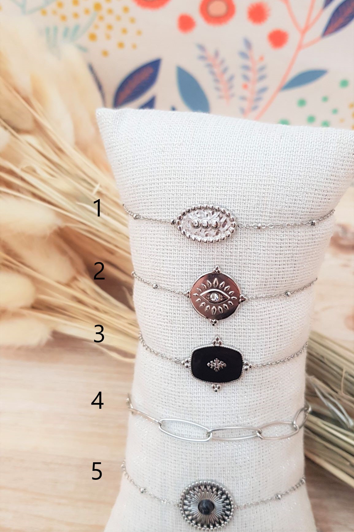 bracelet 14 acier argent (1numero)
