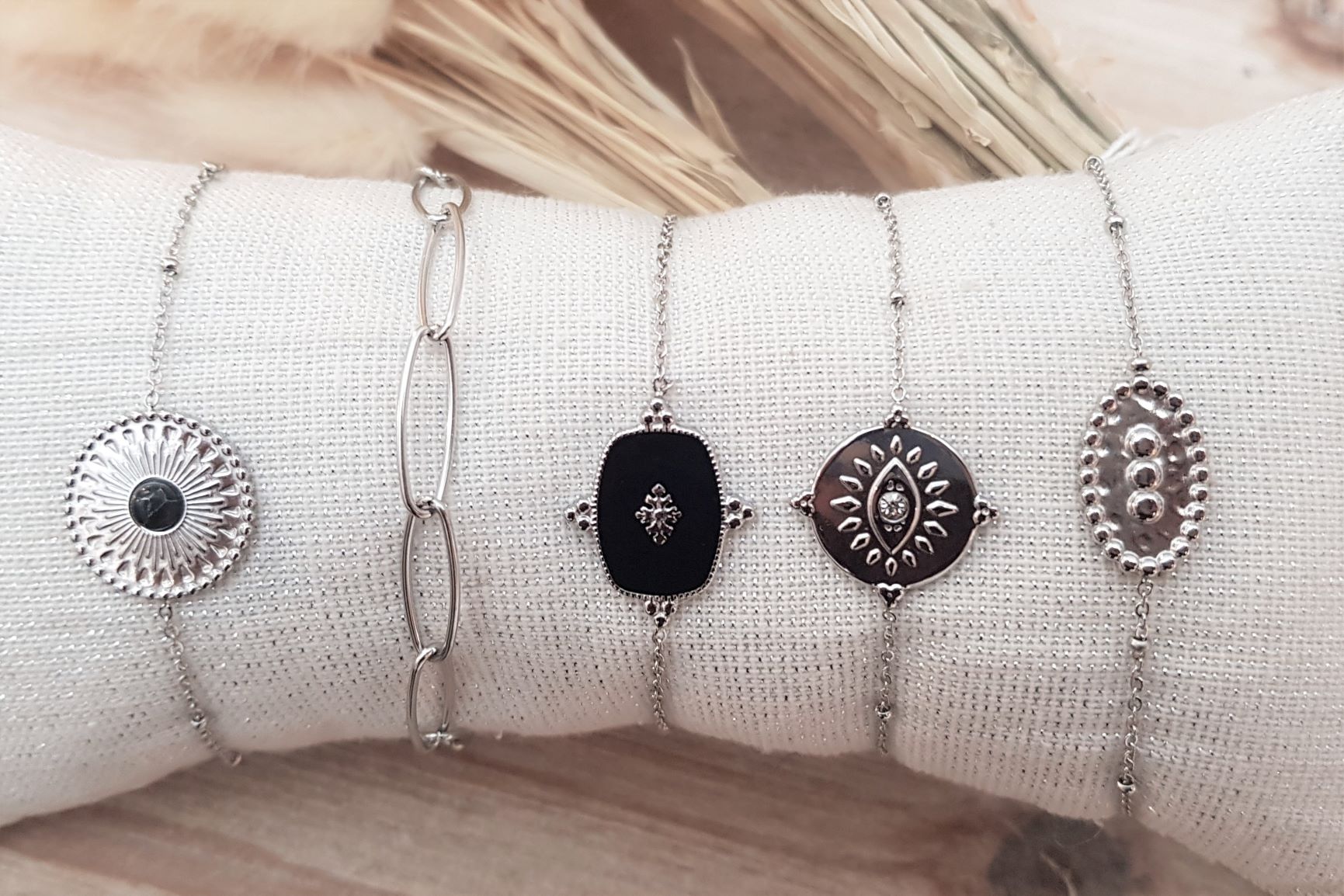 bracelet 14 acier argent (2)