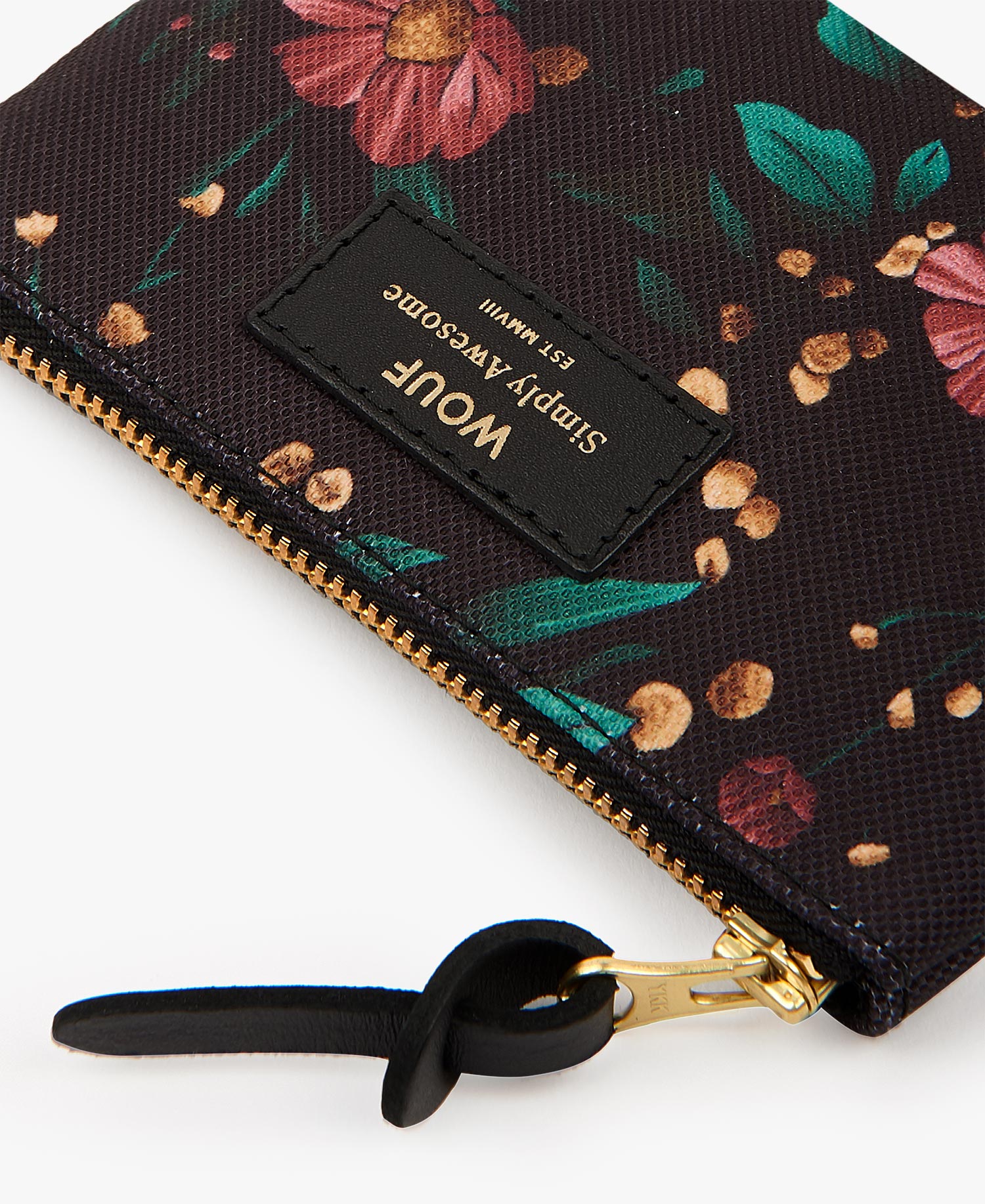 Black-Flowers-Small-Pouch-Bag-Detail