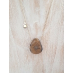 Collier acier Luna oeil de tigre