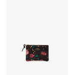 Black-Flowers-Small-Pouch-Bag-Front