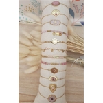 ACIER bracelet chaine rose (4-1)