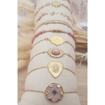 ACIER bracelet chaine rose (1)
