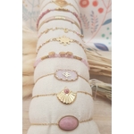 ACIER bracelet chaine rose (2)