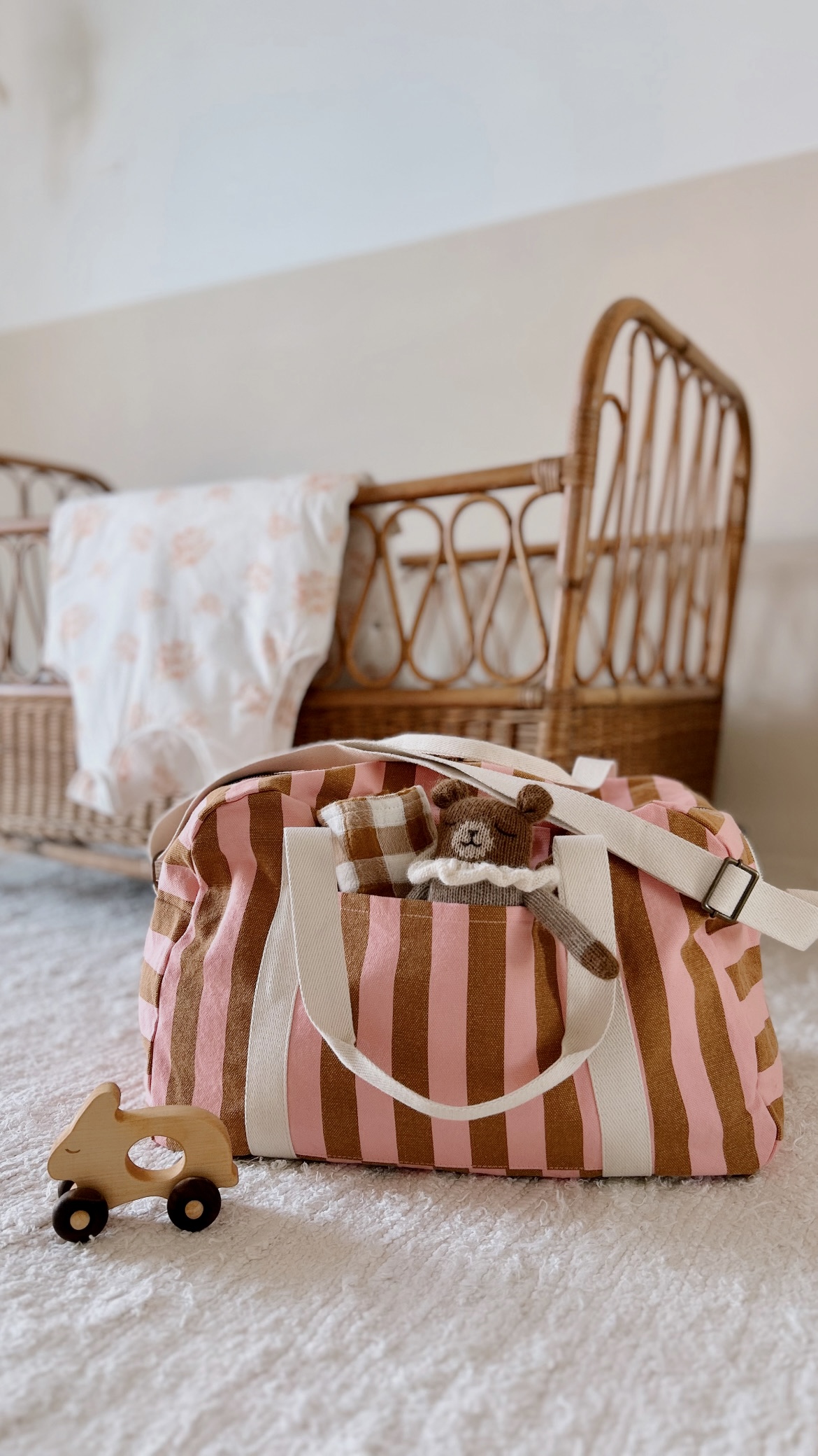 RAPHAEL STRIPES CARAMEL STRAWVERY - BIANCA VICHY CARAMEL