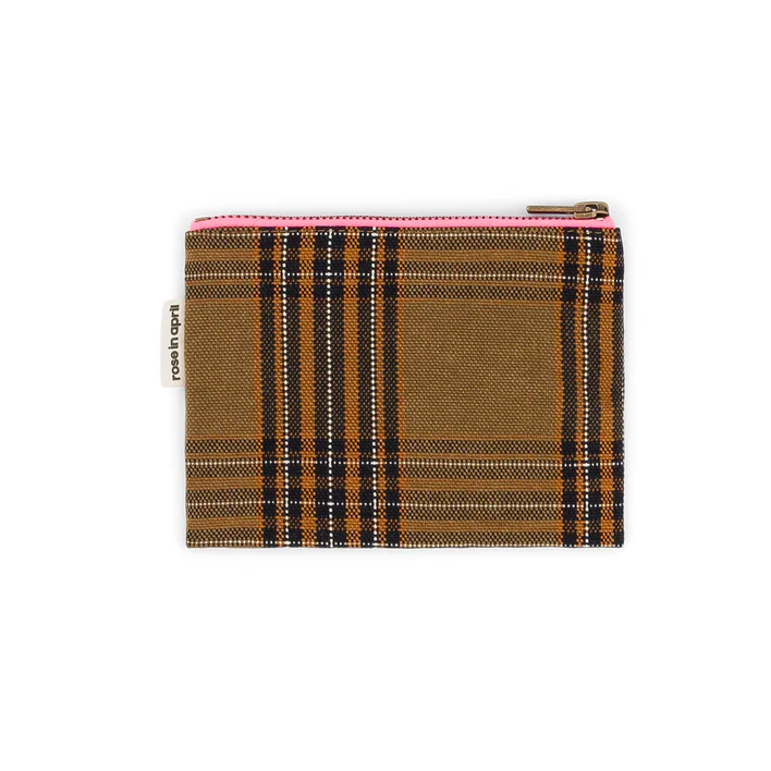PORTE MONNAIE MARIE TARTAN ROSE IN APRIL1