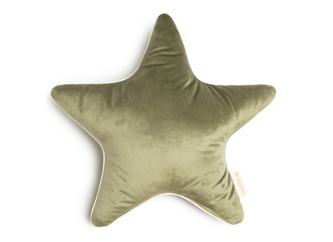 aristote-star-velvet-cushion-olive-green-nobodinoz-1-8435574920584