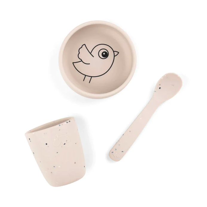 Silicone first meal set - Birdee - Sand DONE BY DEER1