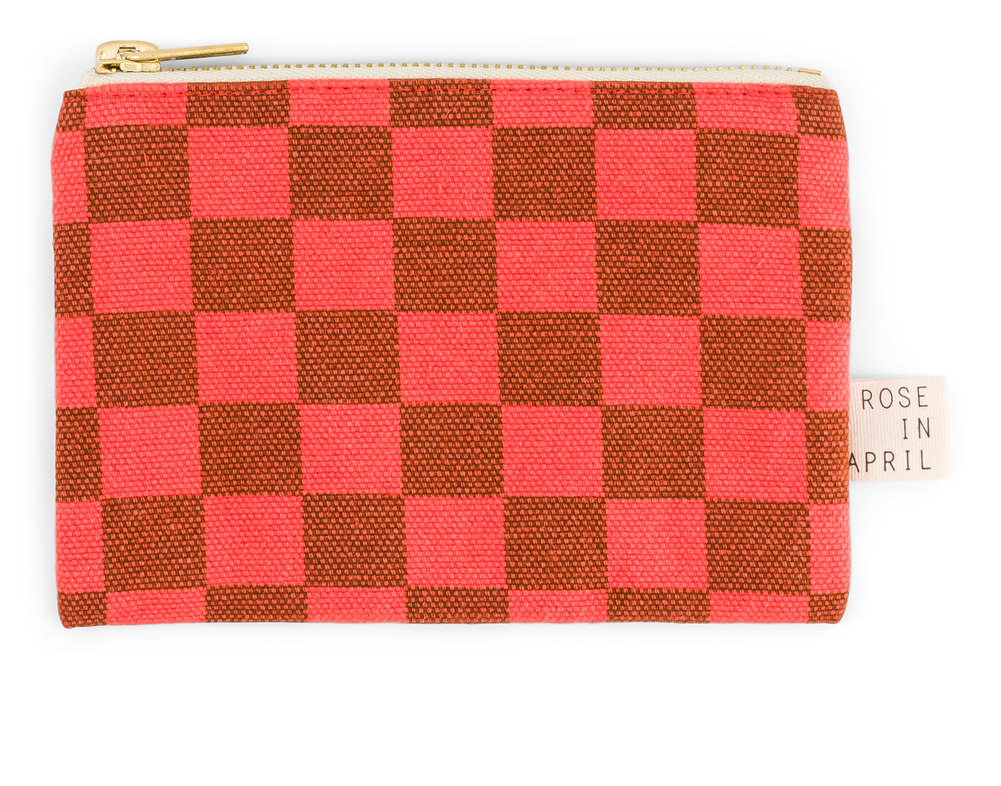 MARIE CHECK CORAL CARAMEL