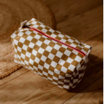 VIC DAMIER CARAMEL TROUSSE DE TOILETTE ROSE IN APRIL1