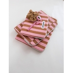 MAYA OCTAVE ANOUK STRIPES STRAWBERRY CARAMEL - CHOUCHOU DOTTED HEART MUSTARD