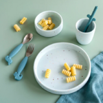 Silicone dinner set - Confetti - Blue DONE BY DEER6