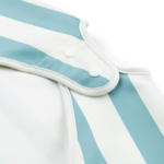 Sleeved pocket bib - Stripes - Blue DONE BY DEER3