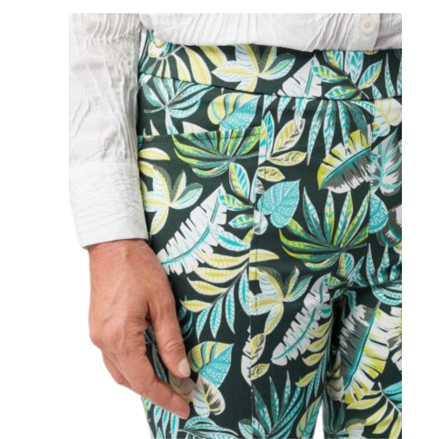 pantalon-frank-walder-imprime-feuilles