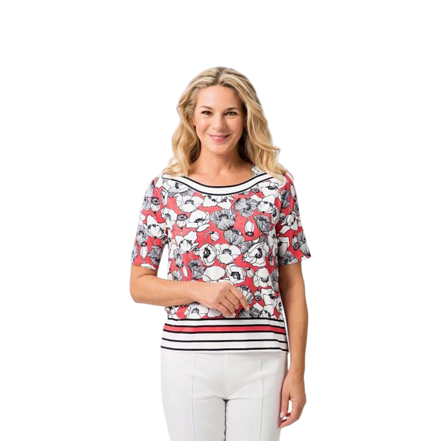 t-shirt-frank-walder-imprime-fleur