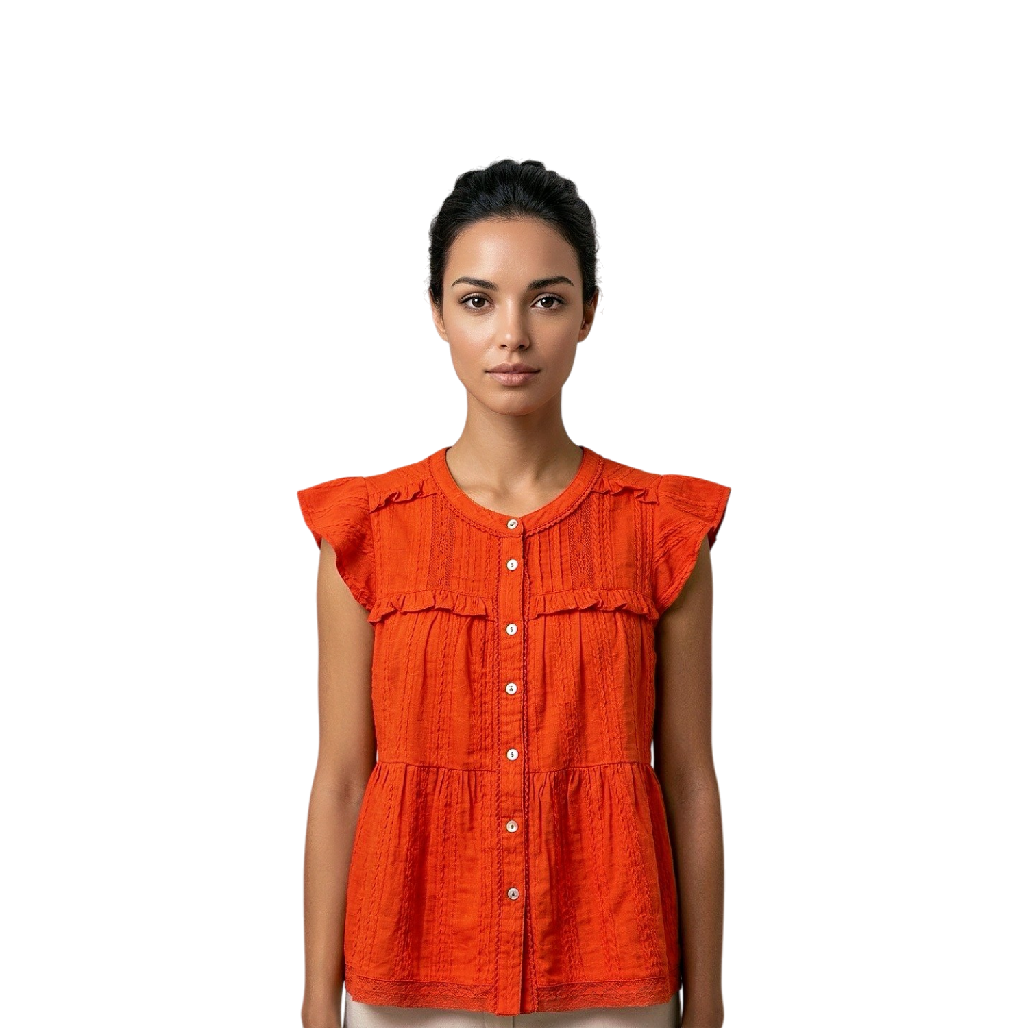 md-m-blouse volants-rouge-corail-46172347