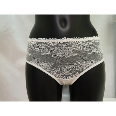 Slip dentelle jersey de coton DF0295 Blanc Fraly 1