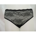Slip dentelle jersey de coton DF0295 Noir Fraly 1