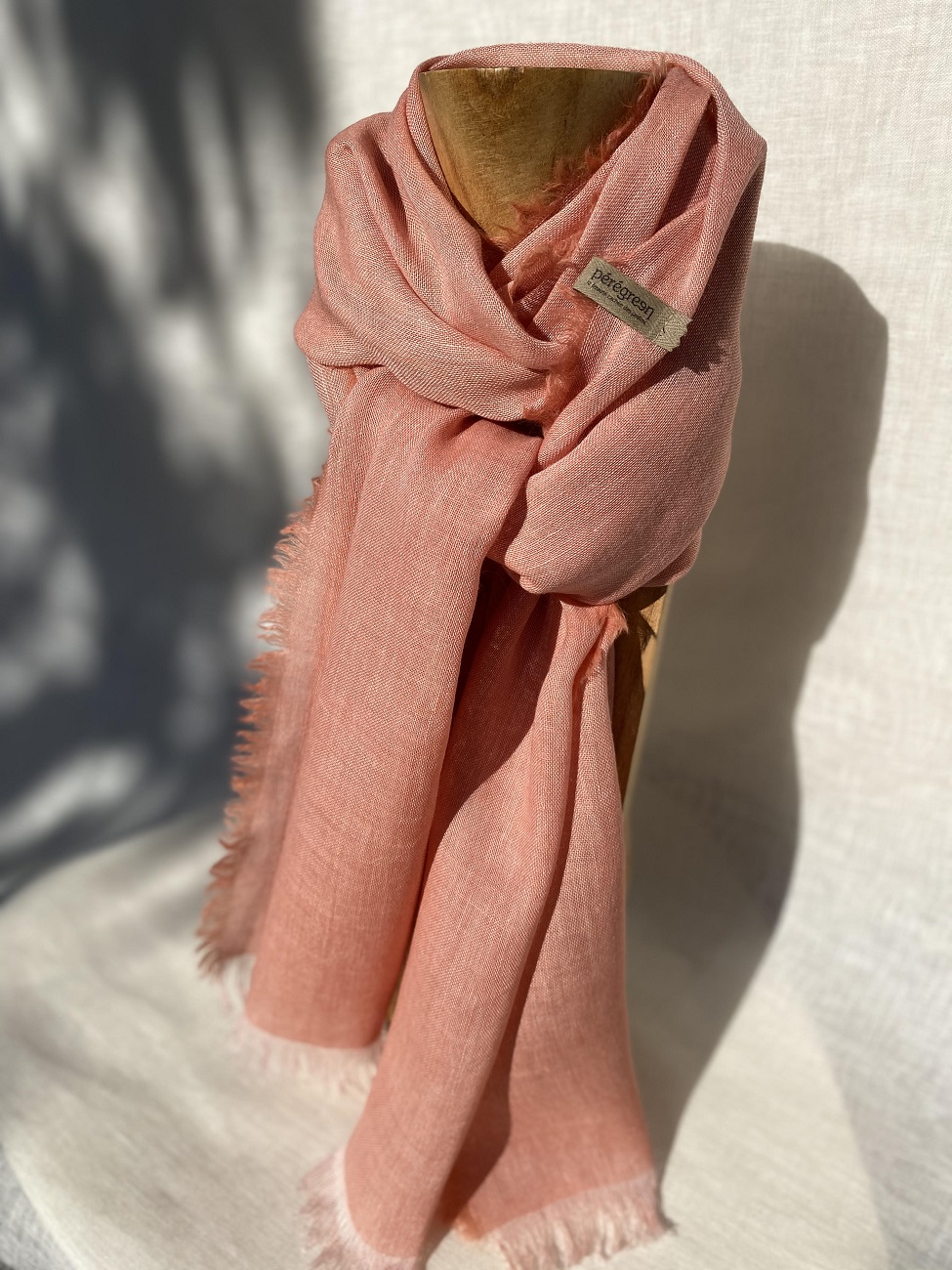foulard lin alpaga garance rose